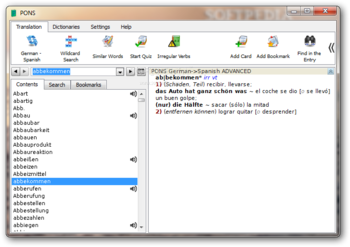PONS Dictionary Spanish - German Advanced screenshot