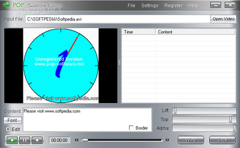 Pop Subtitle Editor screenshot