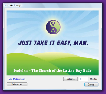 Pop-Up Relaxation Reminder screenshot