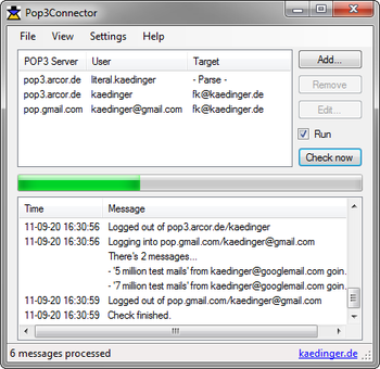 Pop3Connector screenshot