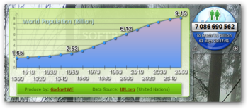 Population Clock Gadget screenshot 2