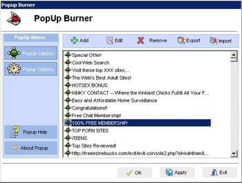 PopUp Burner screenshot
