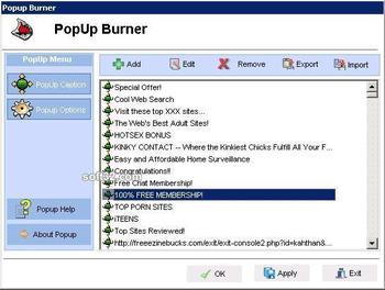 PopUp Burner screenshot 2
