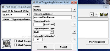 Port Triggering Initiator screenshot 2