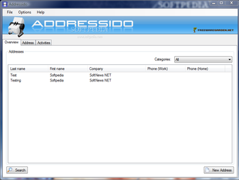 Portable Addressido screenshot