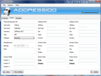 Portable Addressido screenshot 2