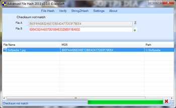 Portable Advanced File Hash 2011 screenshot 4
