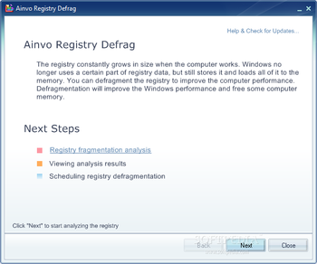 Portable Ainvo Registry Defrag screenshot