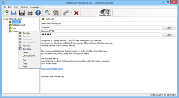 Portable Alternate Password DB screenshot
