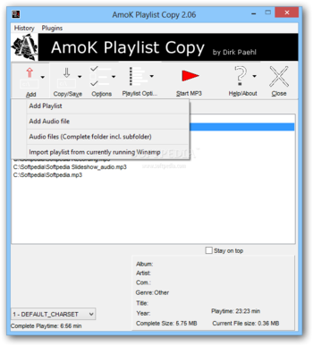 Portable AmoK Playlist Copy screenshot 3