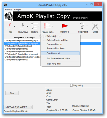 Portable AmoK Playlist Copy screenshot 6