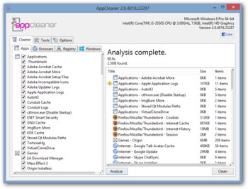 Portable AppCleaner screenshot