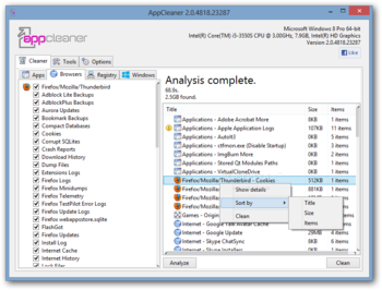 Portable AppCleaner screenshot 2