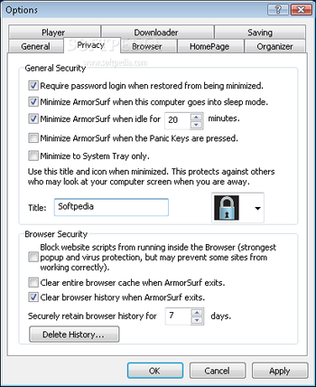 Portable ArmorSurf Private Browser screenshot 5