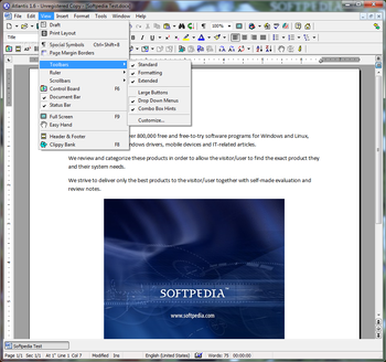 Portable Atlantis Word Processor screenshot 4