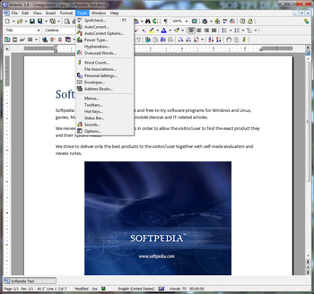 Portable Atlantis Word Processor screenshot 7