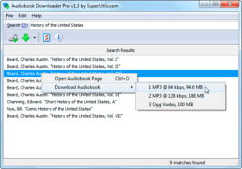 Portable Audiobook Downloader Pro screenshot