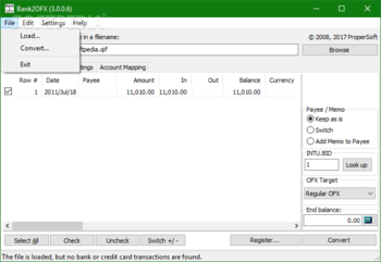Portable Bank2OFX screenshot 2