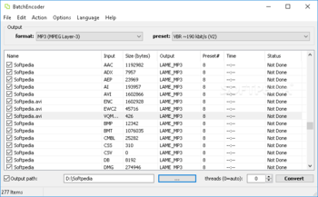 Portable BatchEncoder screenshot