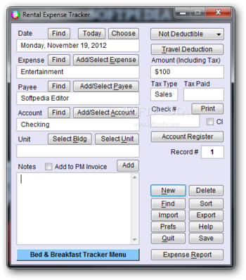 Portable Bed & Breakfast Tracker Plus screenshot 4