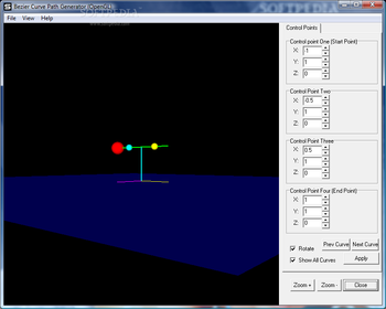 Portable Bezier Curve Path Generator screenshot