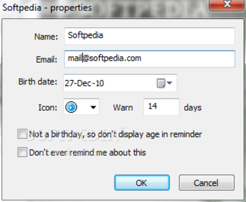 Portable Birthday Reminder screenshot 2