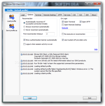 Portable Bitvise SSH Client (formerly Portable Tunnelier) screenshot 2