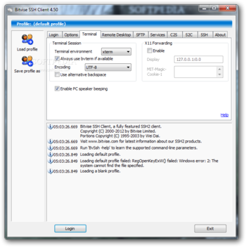 Portable Bitvise SSH Client (formerly Portable Tunnelier) screenshot 3
