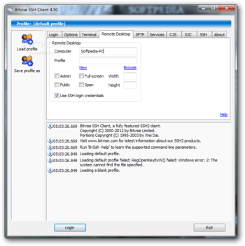 Portable Bitvise SSH Client (formerly Portable Tunnelier) screenshot 4