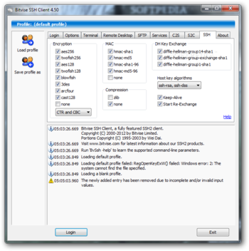 Portable Bitvise SSH Client (formerly Portable Tunnelier) screenshot 8