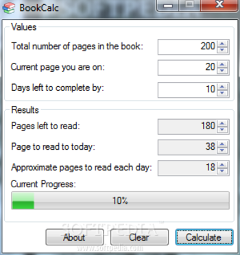 Portable BookCalc screenshot