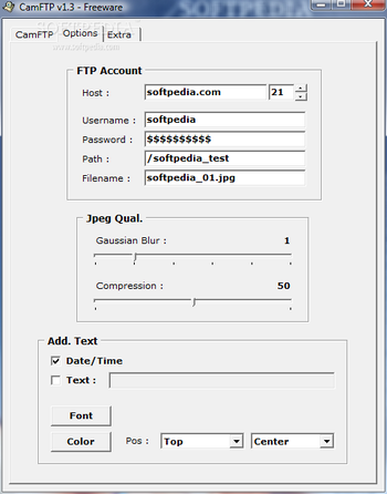Portable CamFTP screenshot 2