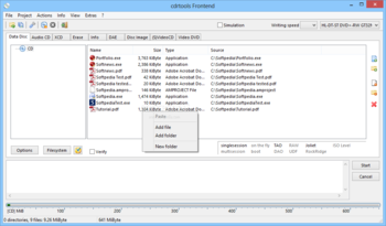 Portable cdrtfe screenshot