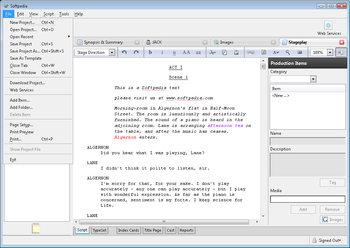 Portable Celtx screenshot 3