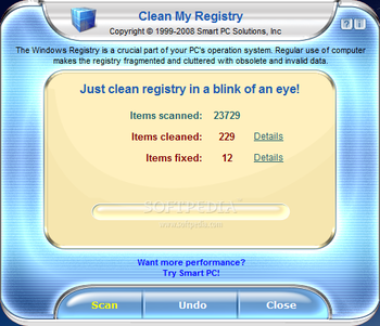 Portable Clean My Registry screenshot