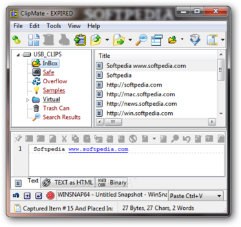 Portable ClipMate screenshot