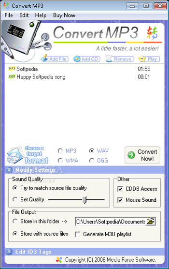 Portable Convert MP3 screenshot
