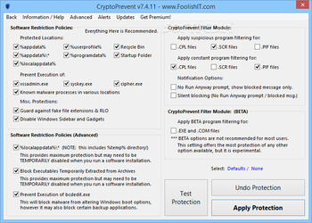 Portable CryptoPrevent screenshot 2