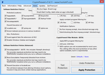 Portable CryptoPrevent screenshot 4