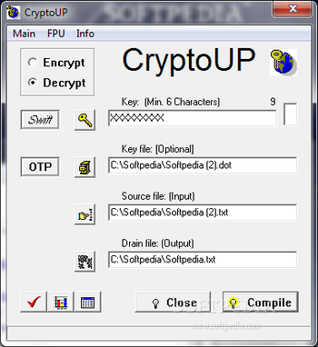 Portable CryptoUP screenshot