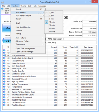 Portable CrystalDiskInfo screenshot 3