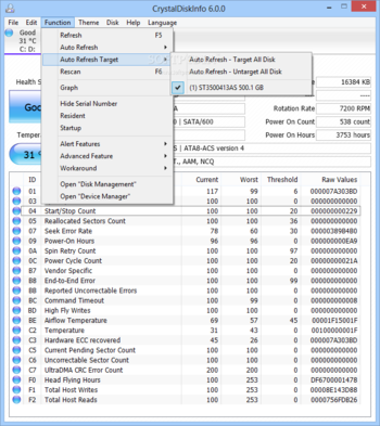 Portable CrystalDiskInfo screenshot 4