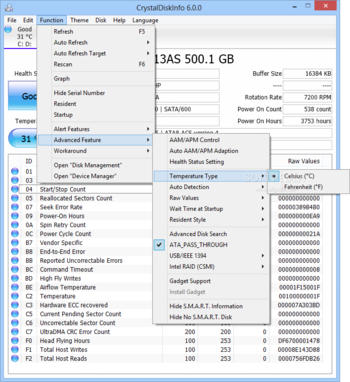 Portable CrystalDiskInfo screenshot 6