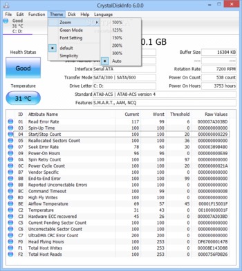 Portable CrystalDiskInfo screenshot 7