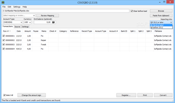 Portable CSV2QBO screenshot