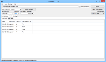 Portable CSV2QBO screenshot 3