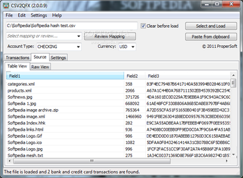 Portable CSV2QFX screenshot 2