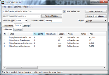 Portable CSV2QIF screenshot