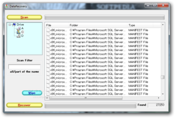 Portable DataRecovery screenshot