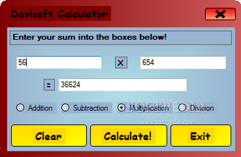 Portable Davisoft Calculator screenshot